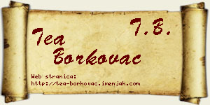 Tea Borkovac vizit kartica